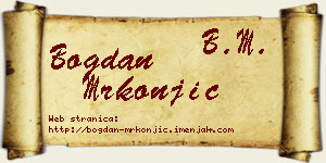 Bogdan Mrkonjić vizit kartica